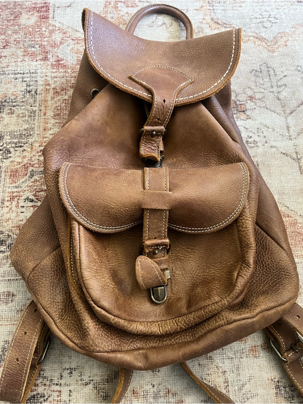 Vintage Roots Leather Backpack - Picture 3 of 7